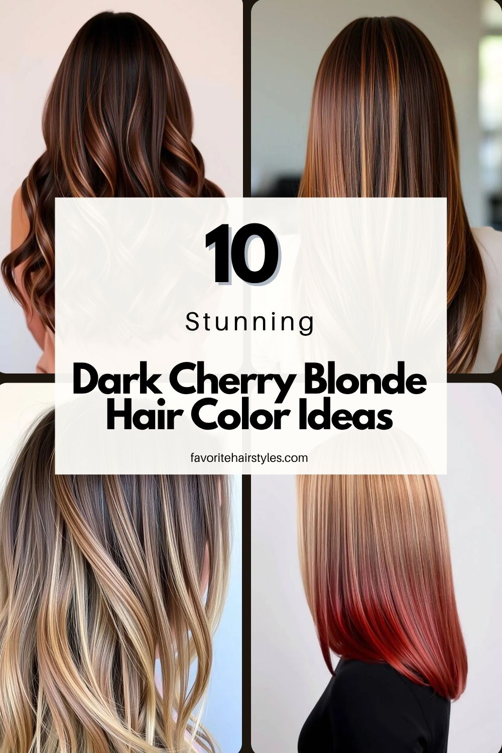 Dark Cherry Blonde Hair Color Ideas