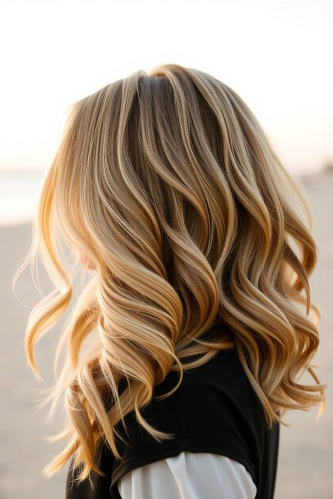 Dimensional Butter Blonde Balayage