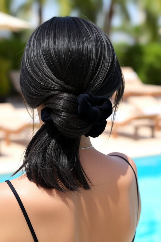 Messy Bun with a Scrunchie