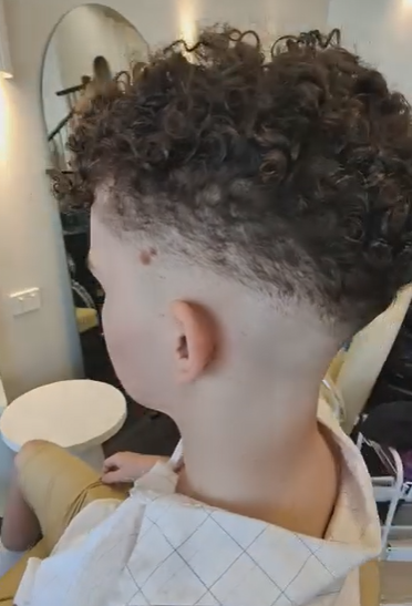 Curly Taper Fade Haircut