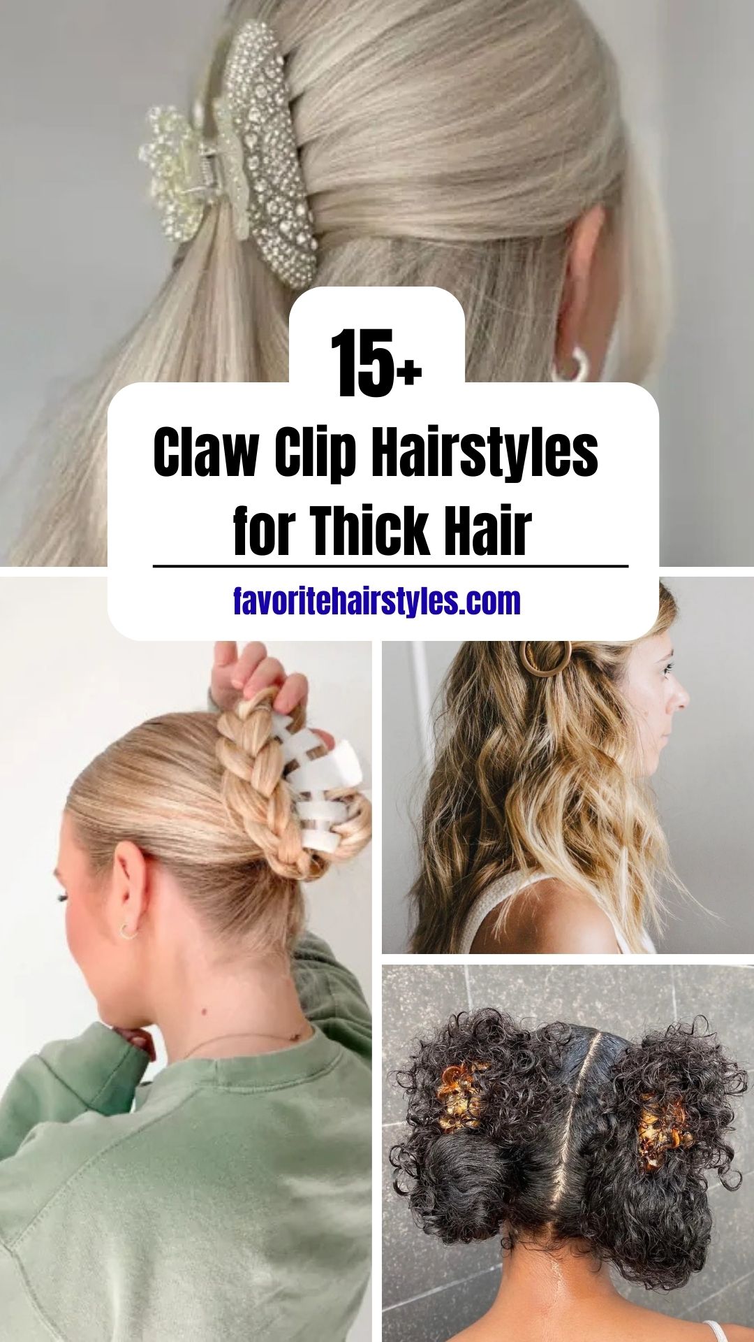 Claw Clip Hairstyles for Thick Hair