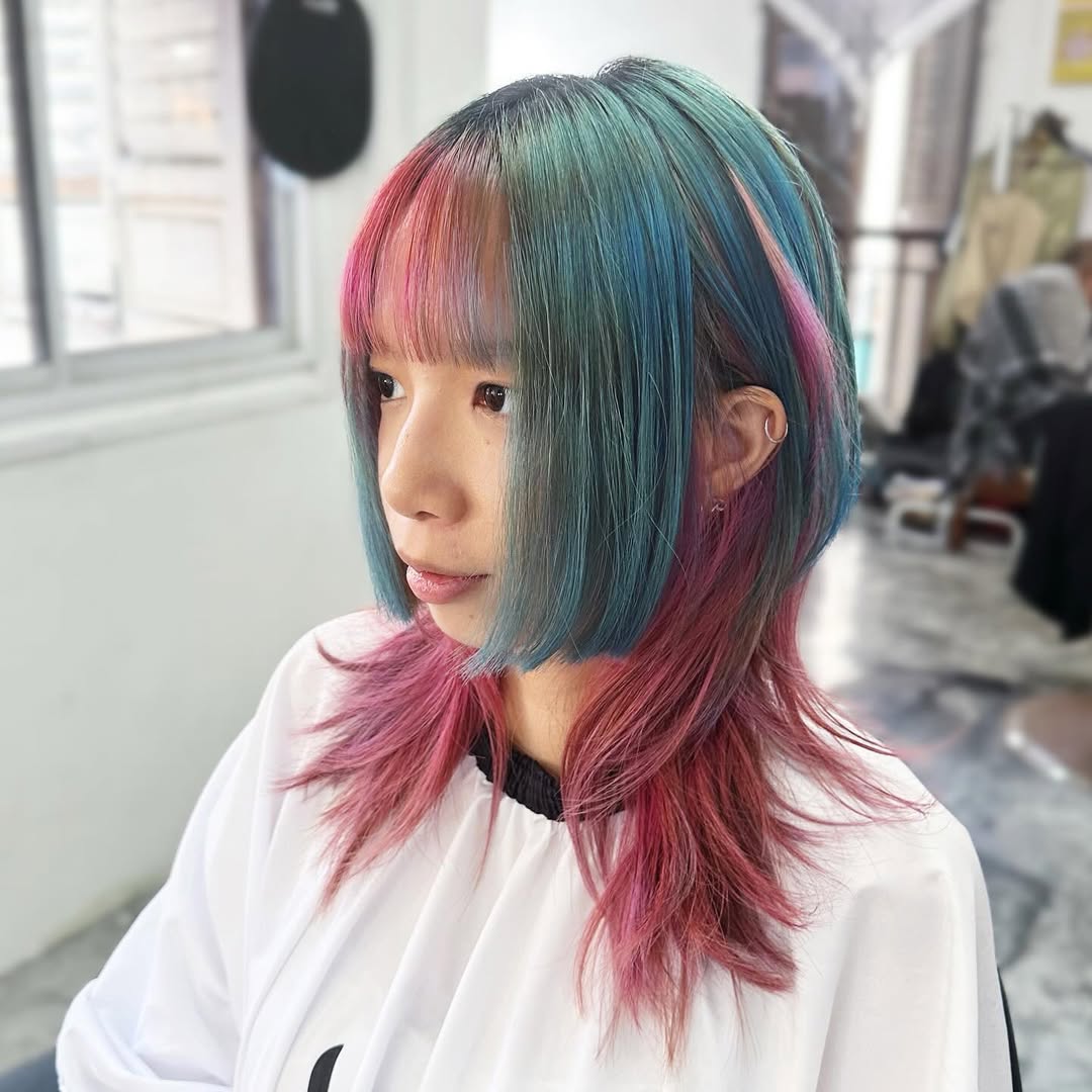 Hime Cut Wavy Hair