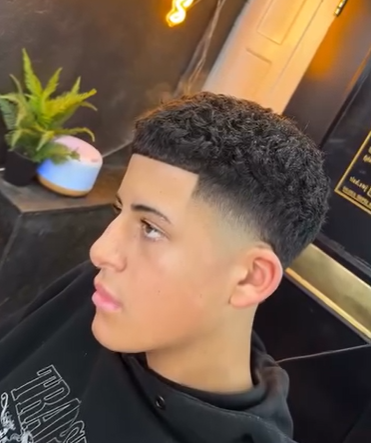 Curly Taper Fade Haircut