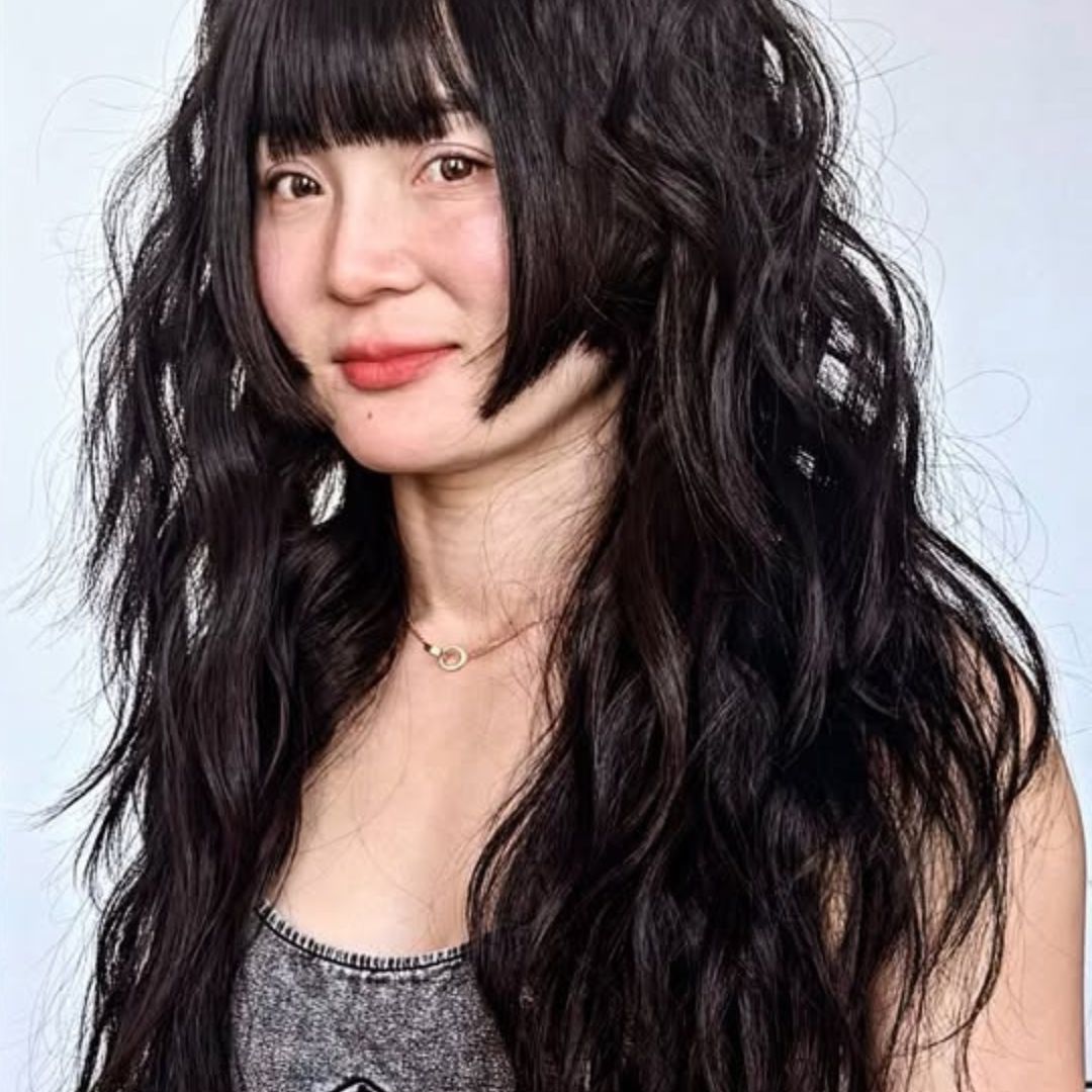 Hime Cut Curly Hair