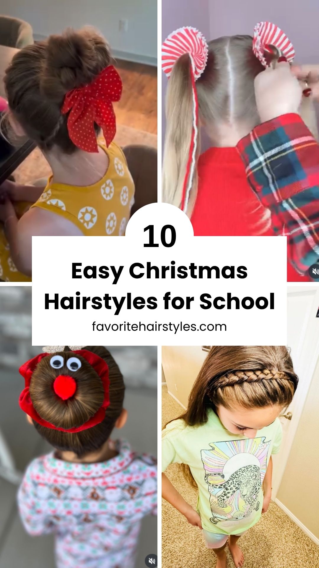 Easy Christmas Hairstyles for School