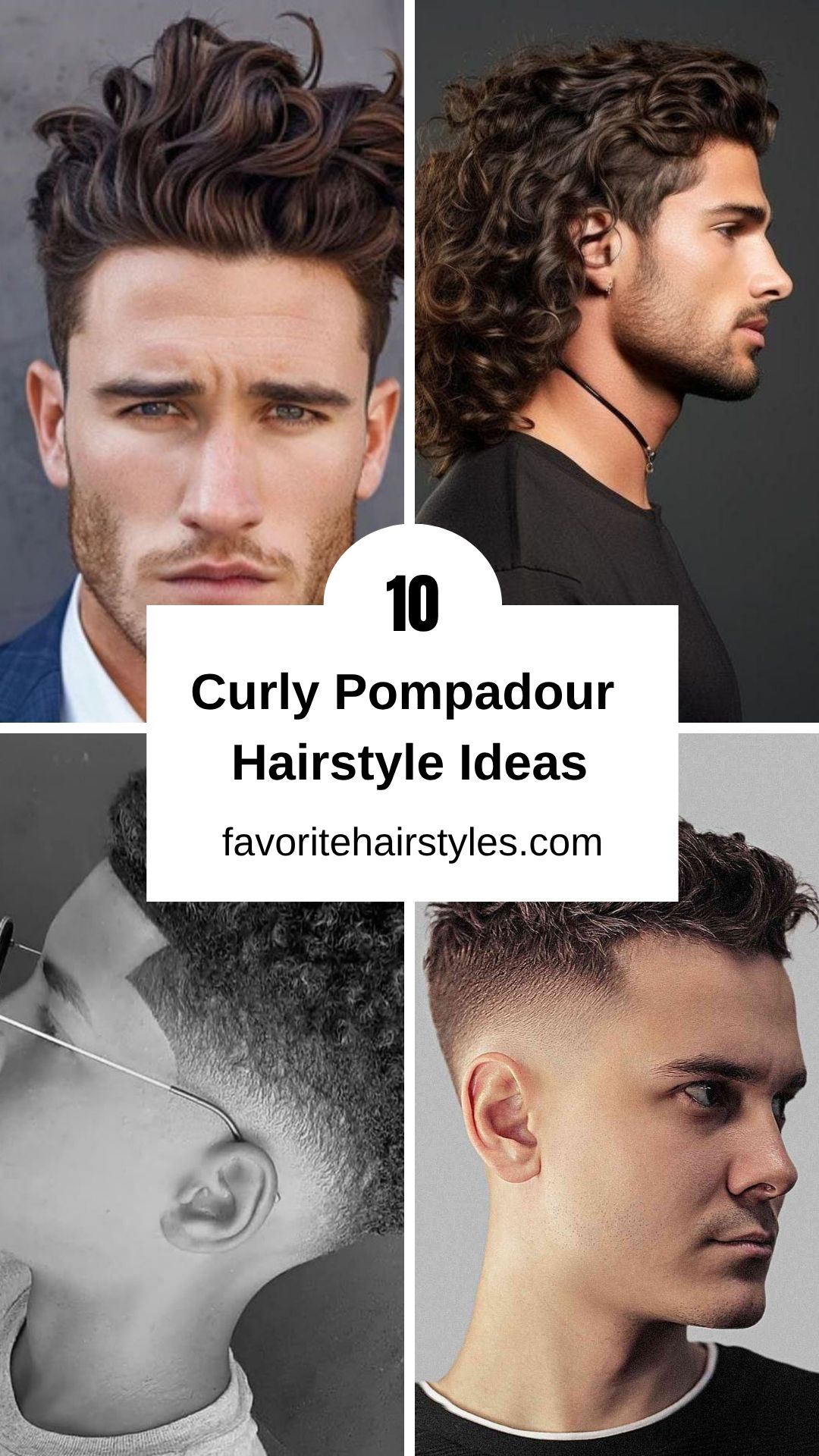 Curly Pompadour Hairstyle