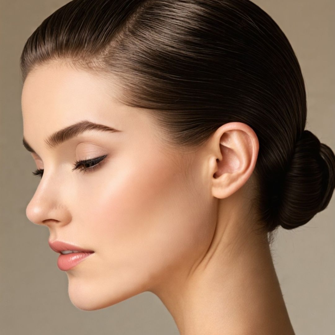 Women Sleek Updos Hairstyle for Oval Face
