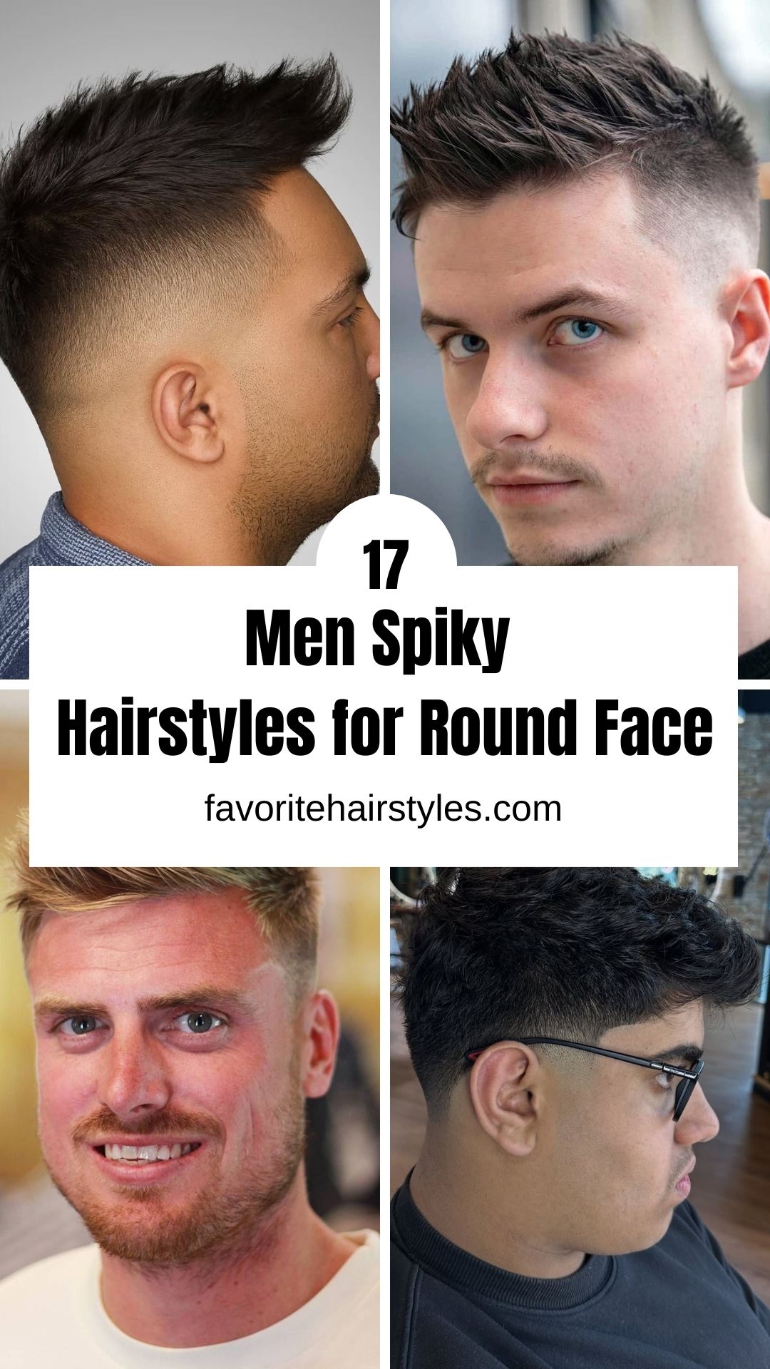 Men Spiky Hairstyles for Round Face