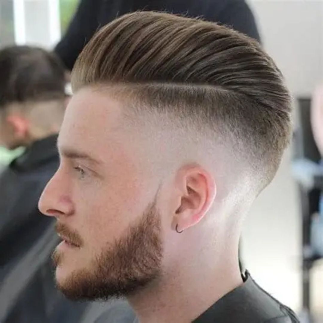 Men Pompadour Haircut for Oval Face