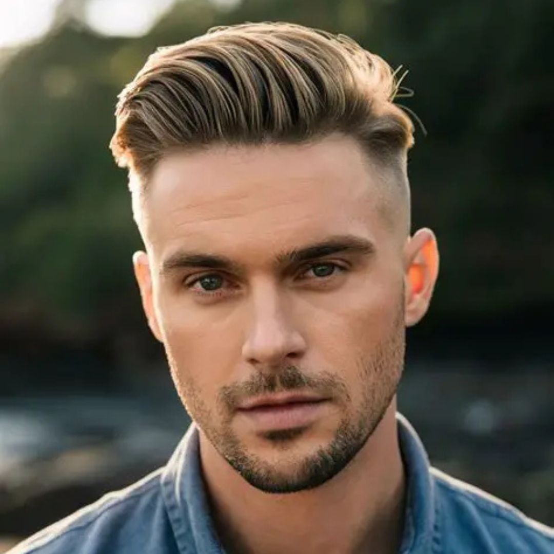 Men's Medium Textured Crop Haircut for Oval Face