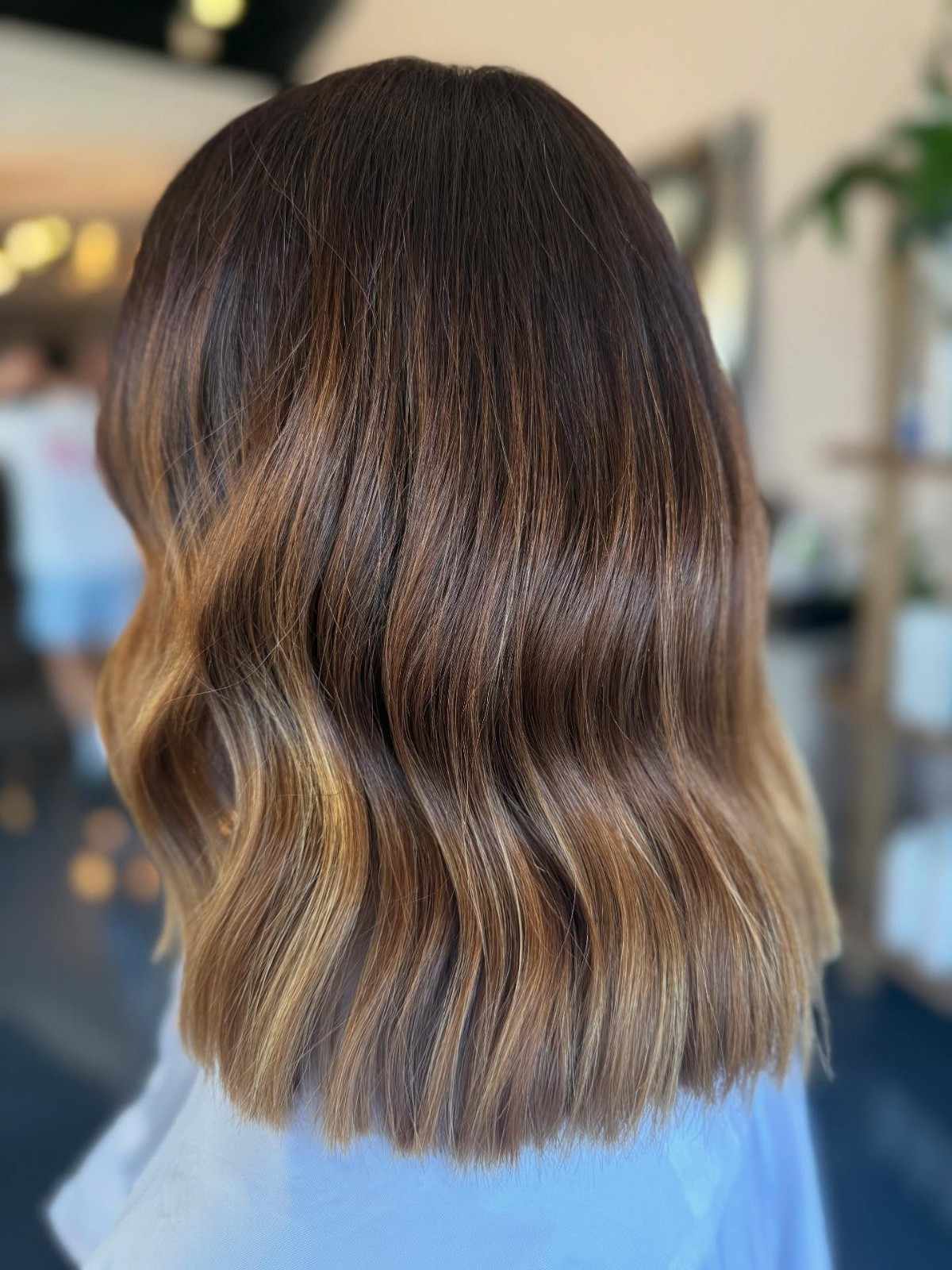 Women Lob with Waves Hairstyle