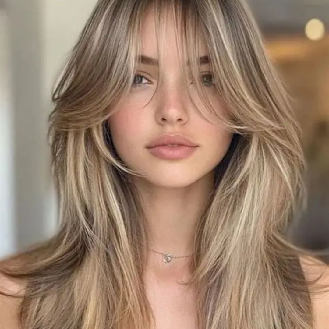 Women Curtain Bangs Hair for Soft Diamond Face