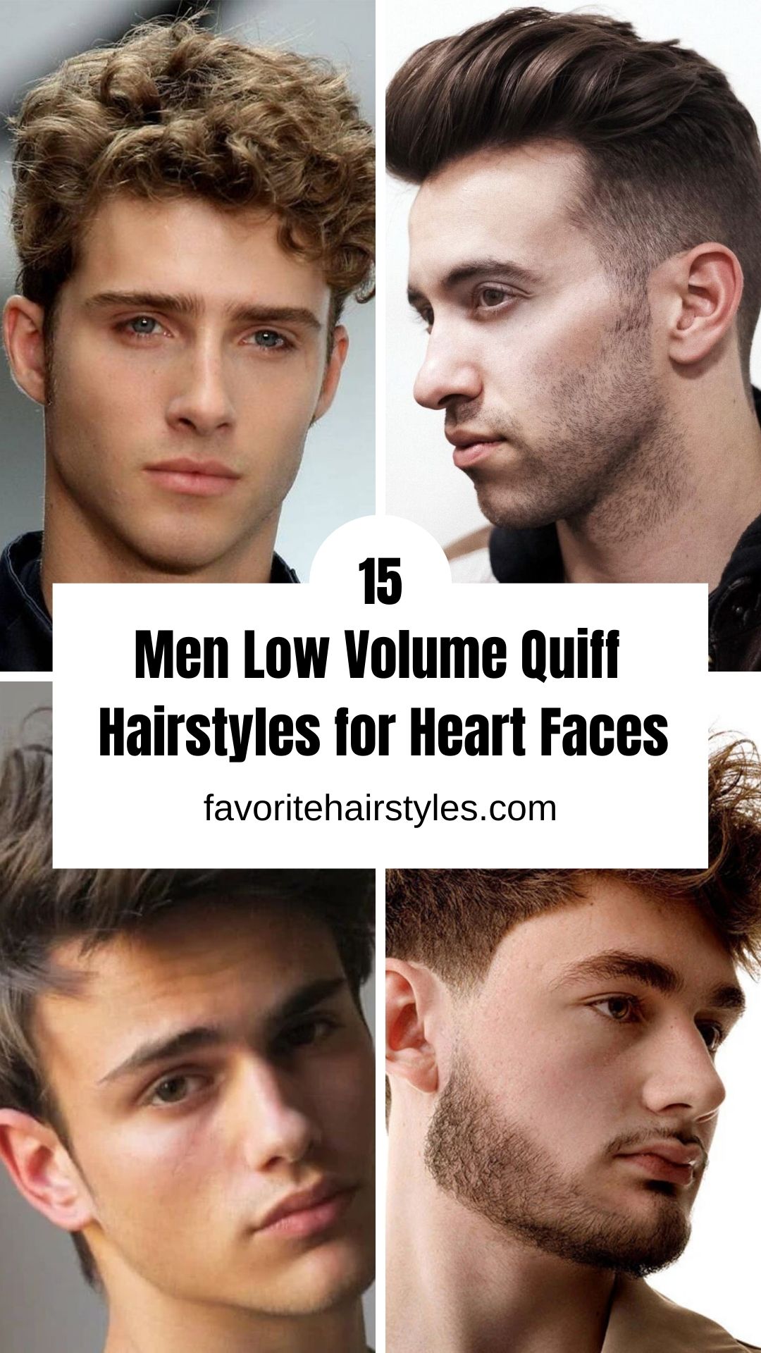 Men Low Volume Quiff Hairstyles for Heart Face