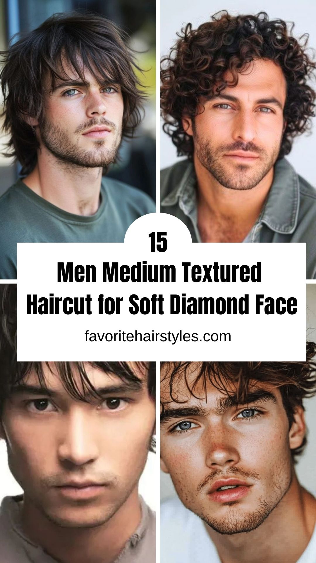 Men Medium Textured Haircut for Soft Diamond Face