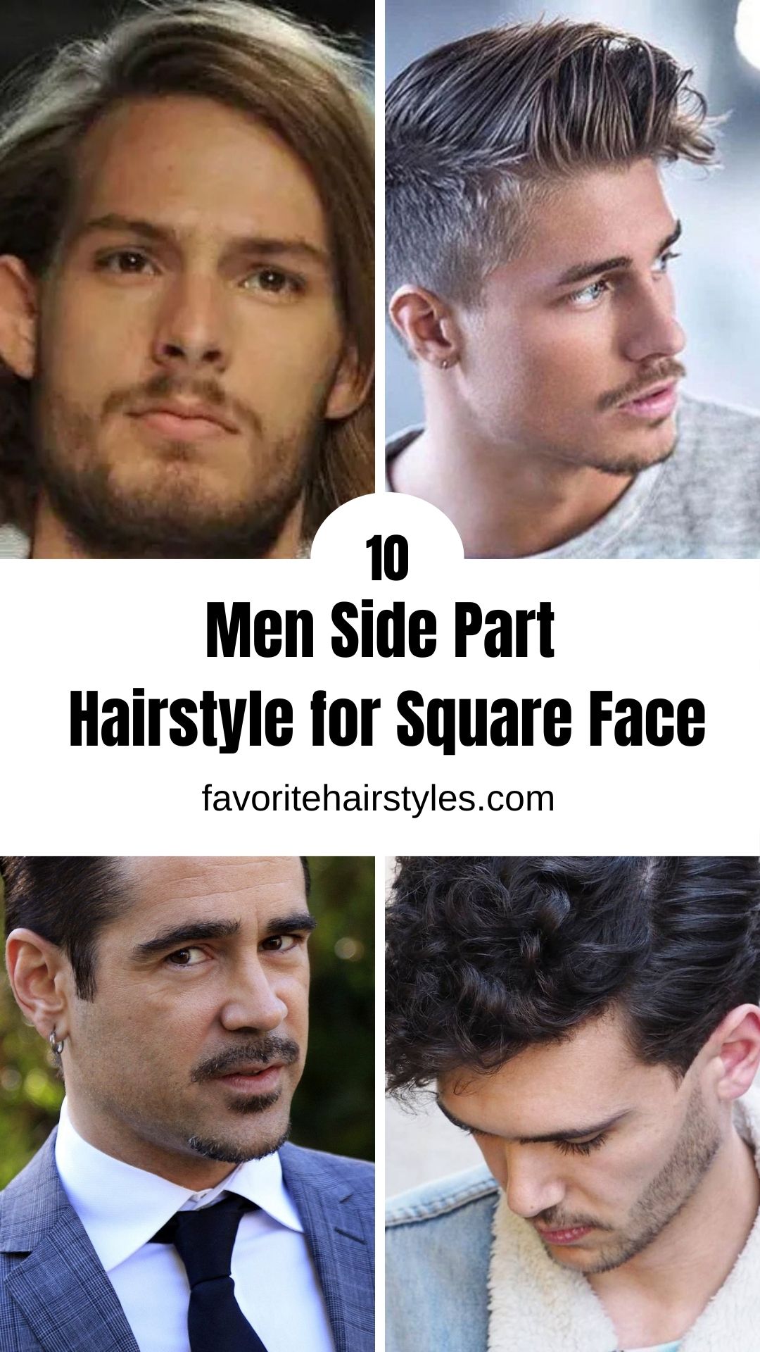 Men Side Part Hairstyle for Square Face