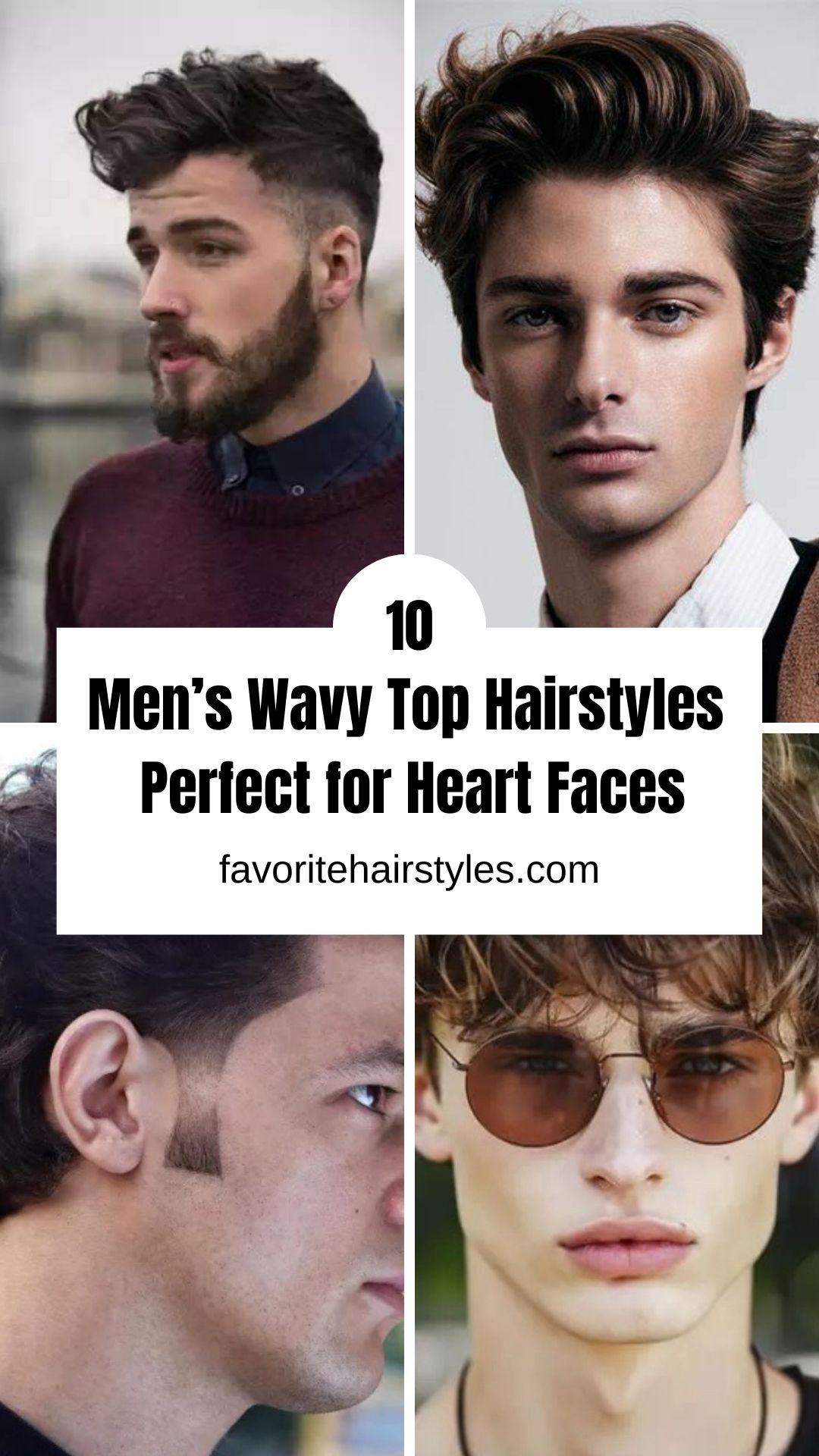 Men’s Wavy Top Hairstyles Perfect for Heart Face