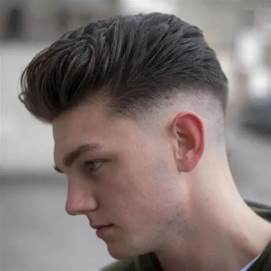 Men Pompadour Hairstyle for Wide Square Face