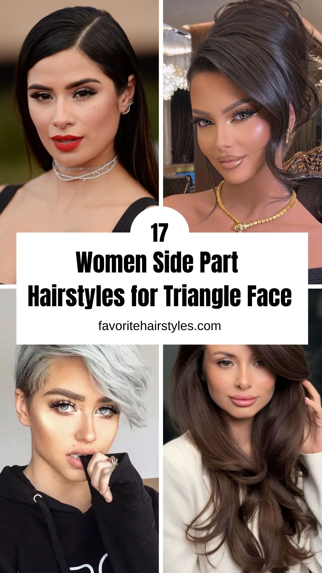 Women Side Part Hairstyles for Triangle Face