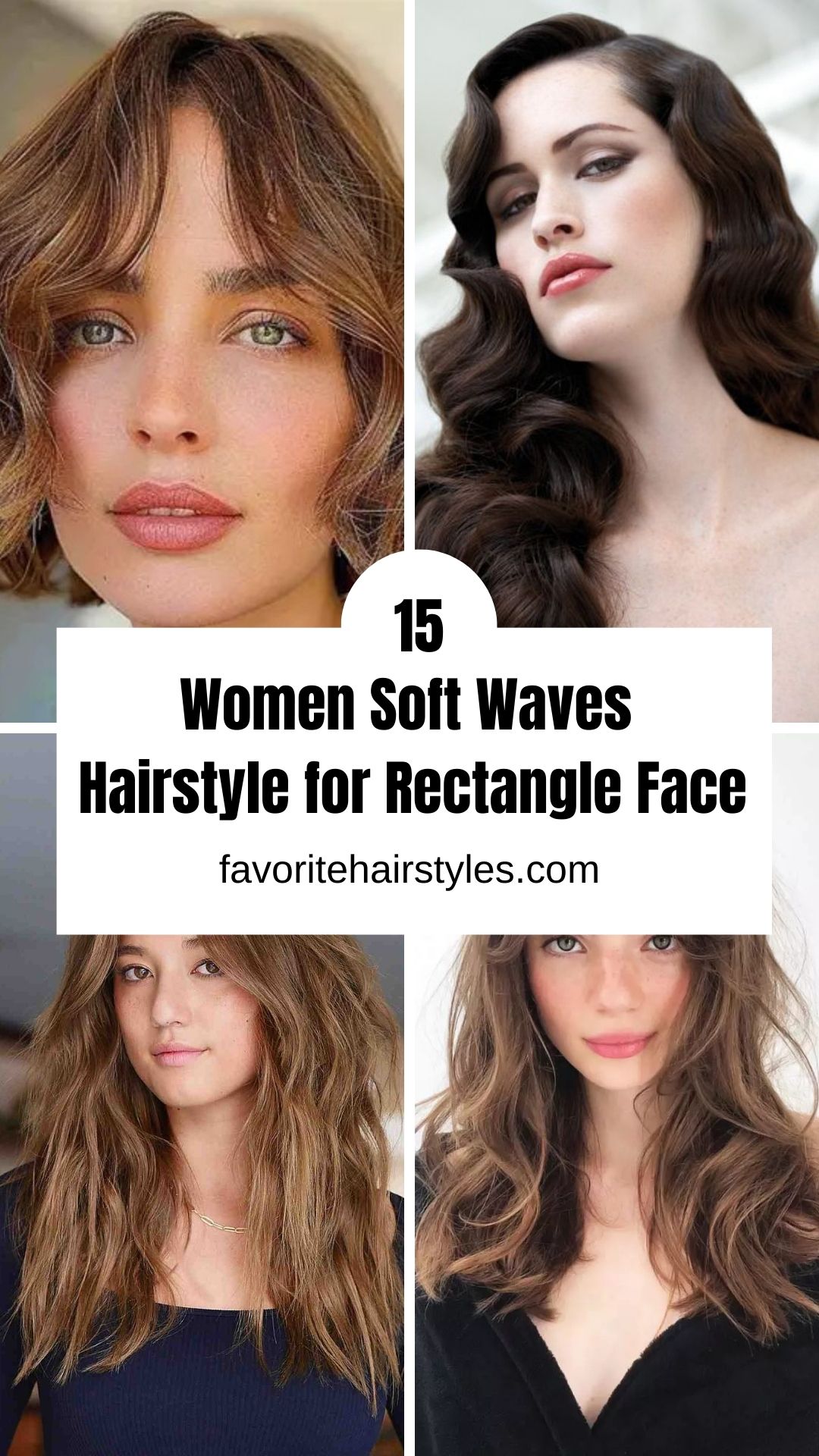 Women Soft Waves Hairstyle for Rectangle Face
