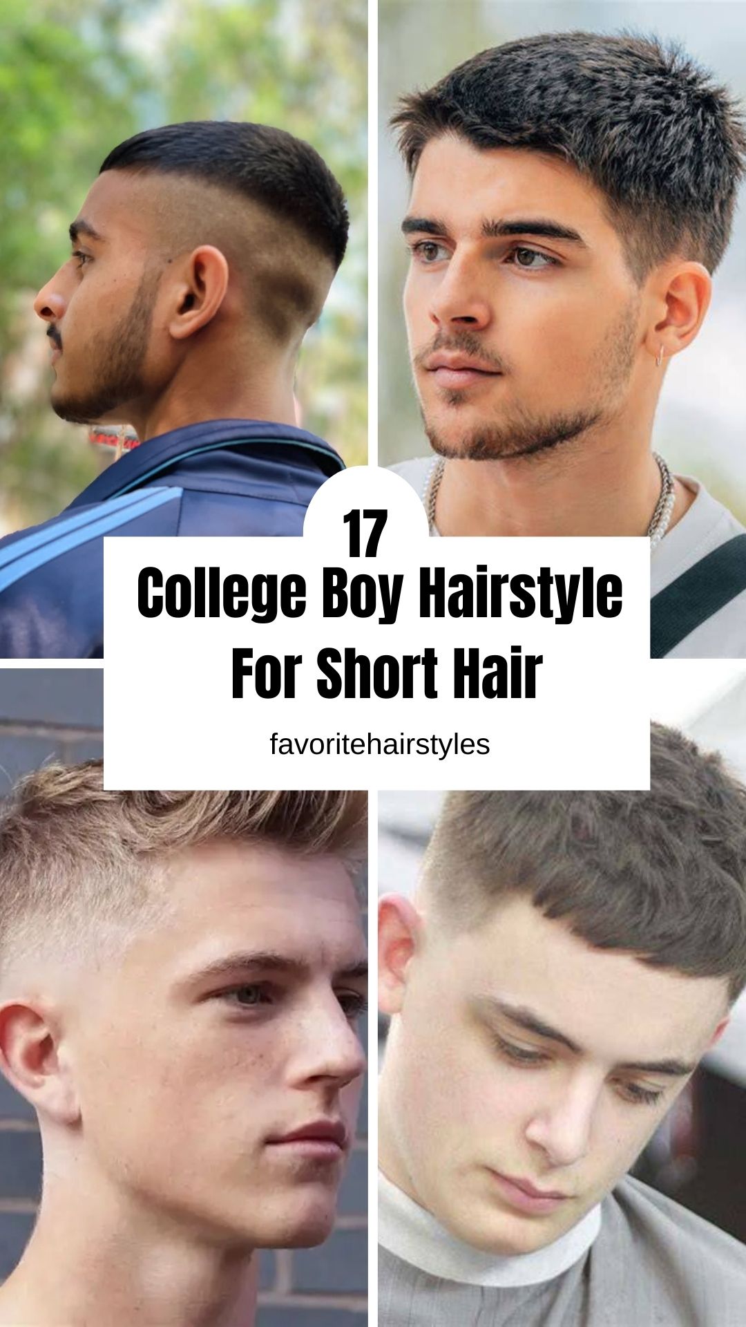 College Boy Hairstyle for Short Hair