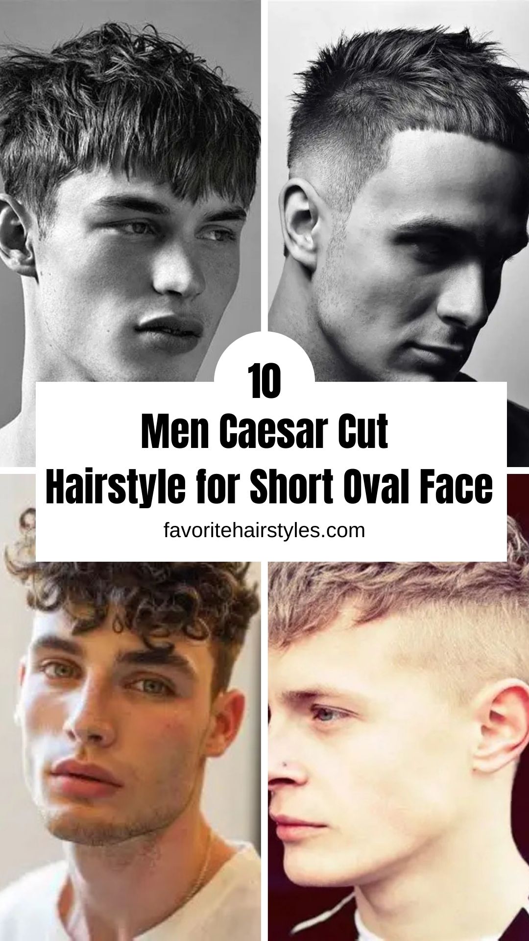 Men Caesar Cut Hairstyle for Short Oval Face