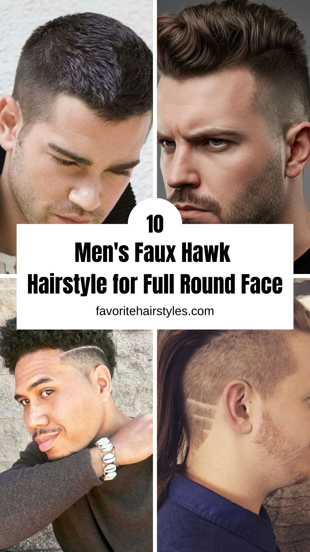 Men's Faux Hawk Hairstyle for Full Round Face