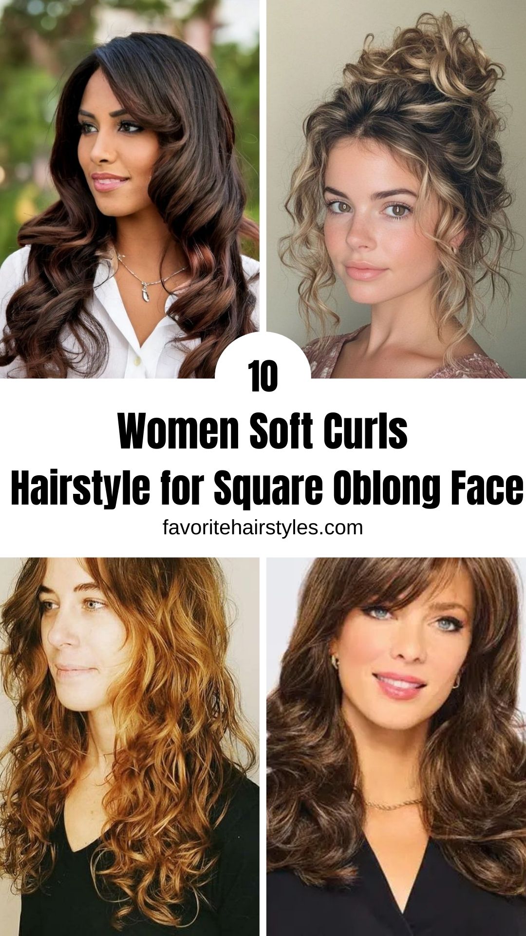 Women Soft Curls Hairstyle for Square Oblong Face